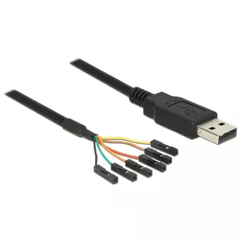 Cabo USB DeLOCK 1,8 m USB2.0-A/TTL 6 pinos preto
