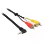 Cabo de áudio DeLOCK 84724 1,5m 3,5mm 3 x RCA preto