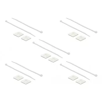 Montagem para abraçadeiras DeLOCK 18834 branco nylon 10 unidades