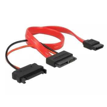 Cabo SATA DeLOCK 0,3 m vermelho