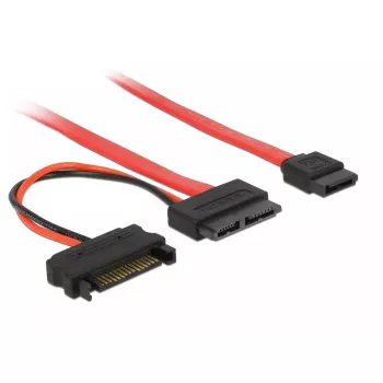 Cabo SATA DeLOCK 0,3 m vermelho