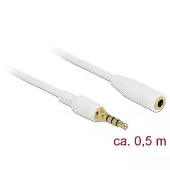 Cabo de áudio DeLOCK 85628 0,5 m 3,5 mm branco