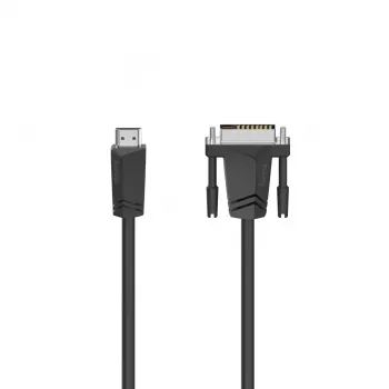 Hama 00205018 adaptador de cabo de vídeo 1,5 m HDMI Type-A (Standard) DVI-D preto