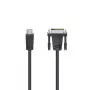 Hama 00205018 adaptador de cabo de vídeo 1,5 m HDMI Type-A (Standard) DVI-D preto