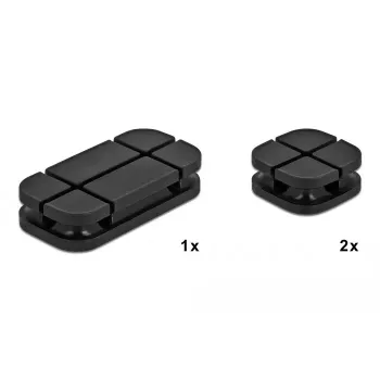 Suporte para cabos DeLOCK 18331 preto