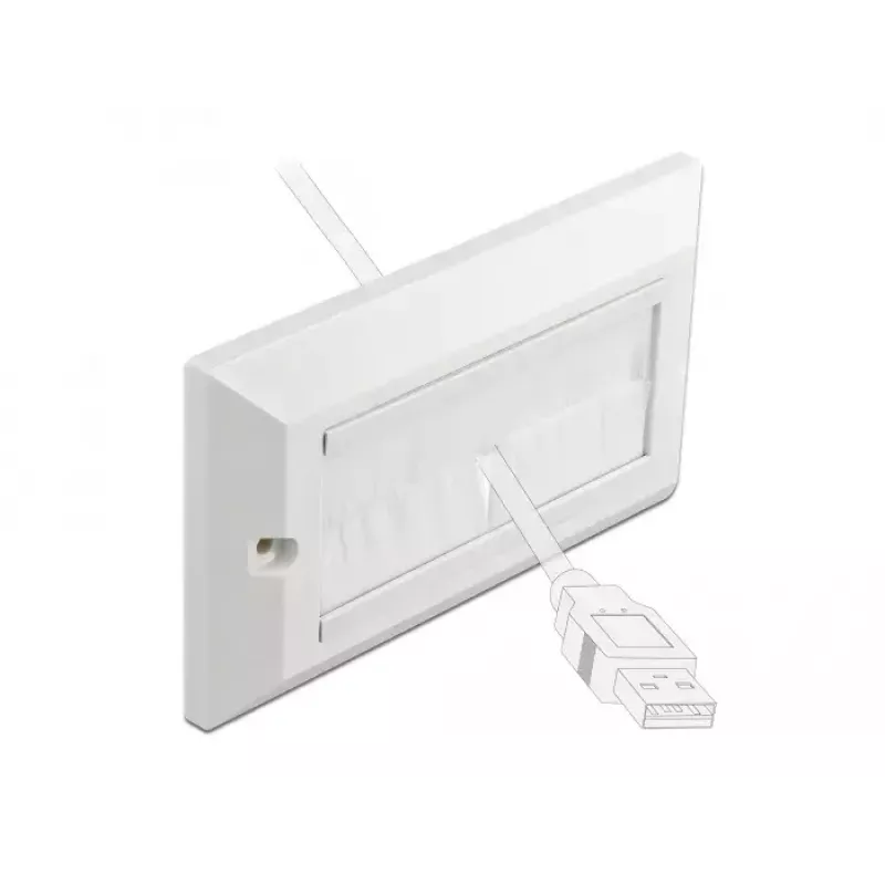 Placa de parede DeLOCK 66496 branco