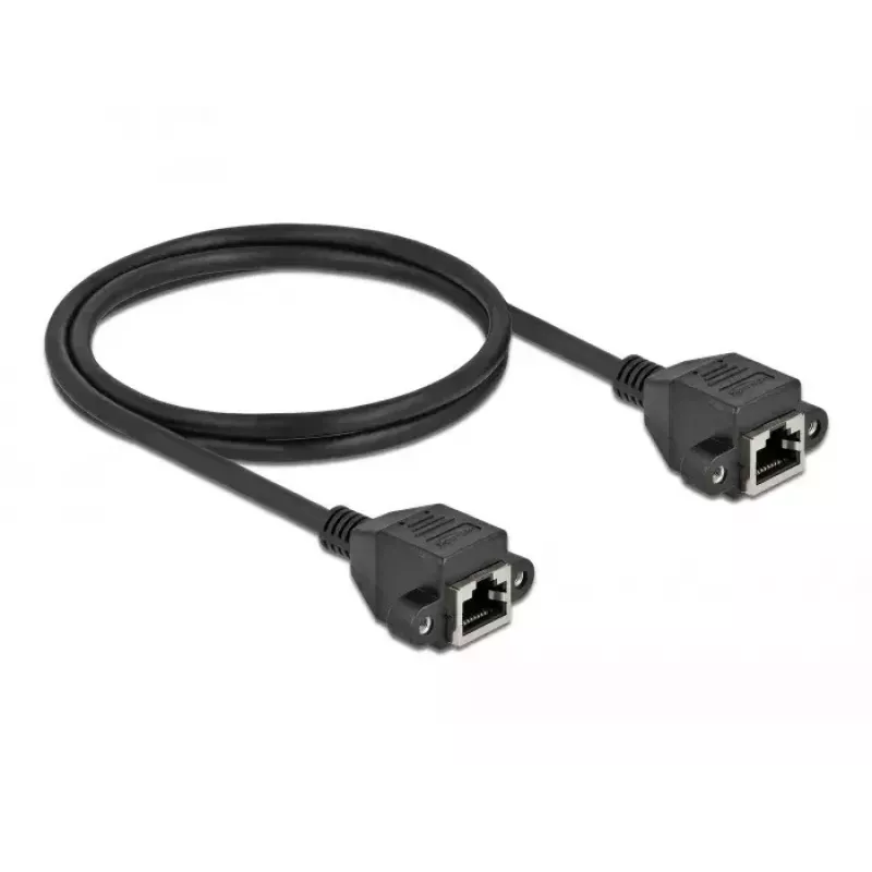 Cabo de rede DeLOCK Cat.6A RJ45 para RJ45 1 m preto