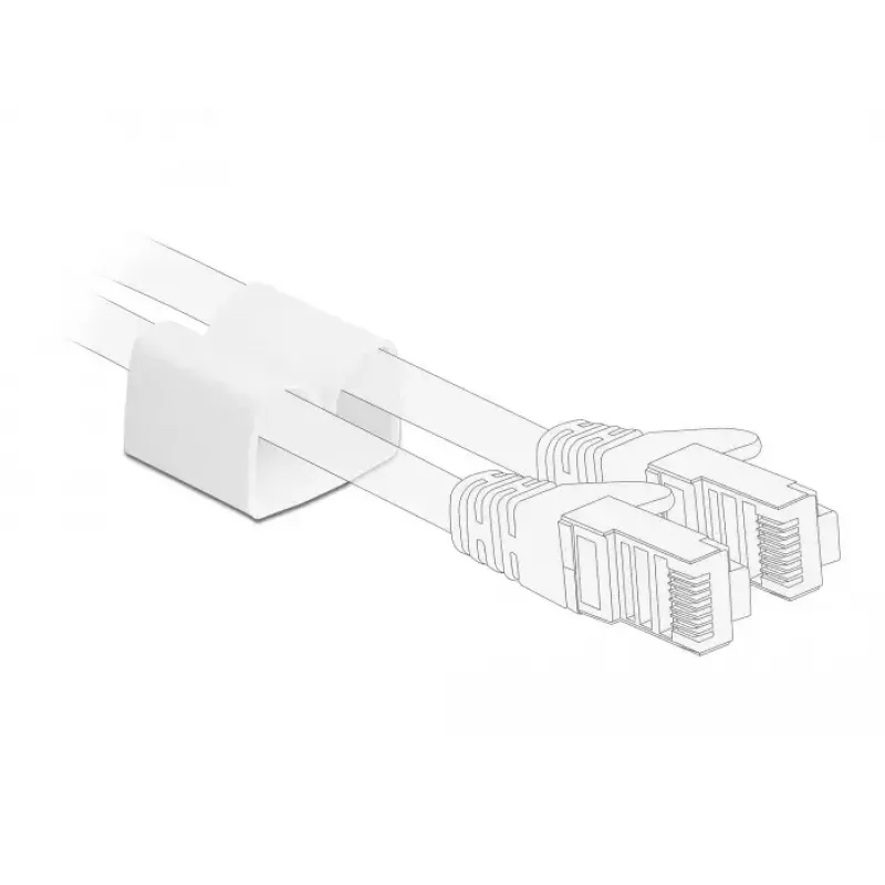Fixador de cabos DeLOCK 18395 branco 2 unid.