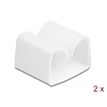 Fixador de cabos DeLOCK 18395 branco 2 unid.