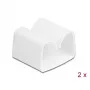 Fixador de cabos DeLOCK 18395 branco 2 unid.