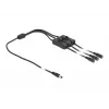 Cabo DC DeLOCK 86795 ficha de 5,5 x 2,1 mm macho para 3 x fêmea com interruptor 1 m