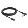 Cabo de carregamento para portátil DeLOCK USB Type-C macho para ficha HP 4,5 x 3,0 mm macho 1,5 m 20 V 3 A