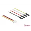 Cabo de alimentação interno DELOCK 86950, 0,5 m, macho para fêmea, multicolor (preto/vermelho/branco/amarelo)
