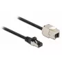 Cabo ficha RJ45 macho para módulo Keystone conector RJ45 fêmea DeLOCK 87022