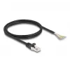 Cabo DeLOCK RJ50 macho para extremidades de fio abertas S/FTP 1 m preto