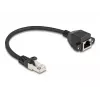 Cabo de extensão DeLOCK RJ50 macho para fêmea S/FTP 0,25 m preto