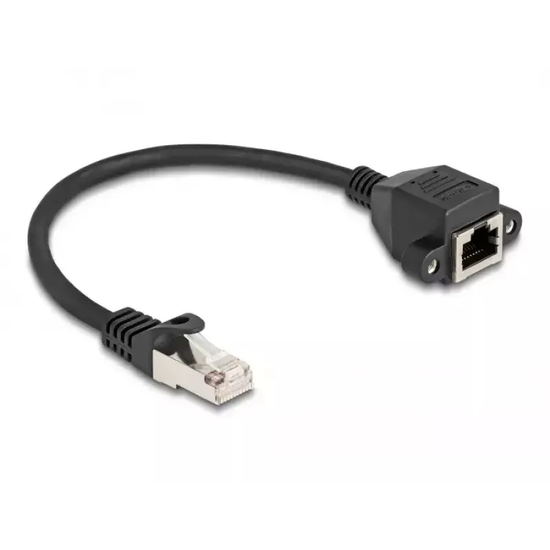 Cabo de extensão DeLOCK RJ50 macho para fêmea S/FTP 0,25 m preto