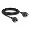Cabo de extensão DeLOCK RJ50 fêmea para fêmea S/FTP 5 m preto