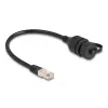 Cabo DeLOCK RJ50 macho para RJ50 fêmea IP67 à prova de água 20 cm