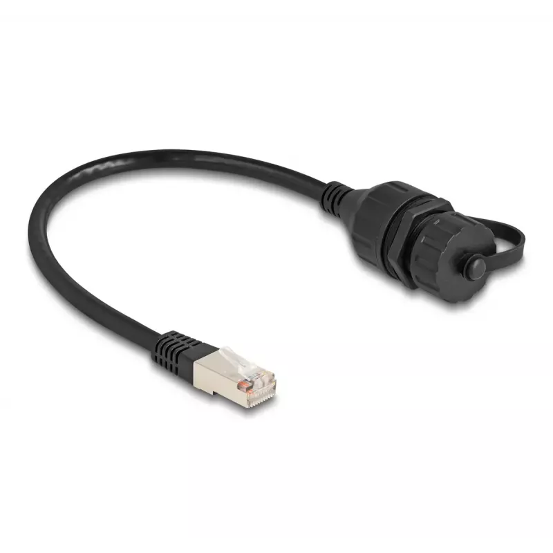 Cabo DeLOCK RJ50 macho para RJ50 fêmea IP67 à prova de água 20 cm