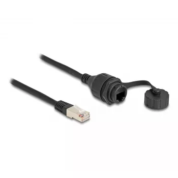 Cabo DeLOCK RJ50 macho para RJ50 fêmea IP67 à prova de água 20 cm
