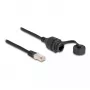 Cabo DeLOCK RJ50 macho para RJ50 fêmea IP67 à prova de água 20 cm