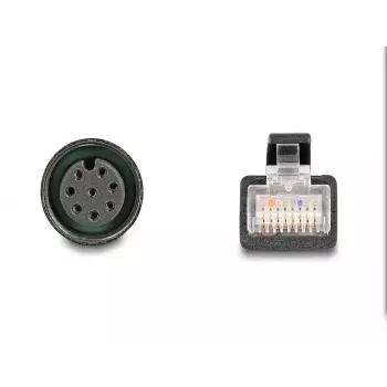 Cabo adaptador DeLOCK M12 codificação A fêmea de 8 pinos para RJ45 macho 50 cm