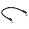 Cabo de rede DeLOCK RJ45 Cat.6A S/FTP 45° angular para baixo 0,5 m preto