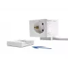 DeLOCK 11497 Cubo de tomadas de 3 vias com cabo de extensão de 1,5 m, carregador USB, proteção para crianças, branco