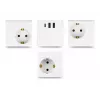 DeLOCK 11497 Cubo de tomadas de 3 vias com cabo de extensão de 1,5 m, carregador USB, proteção para crianças, branco