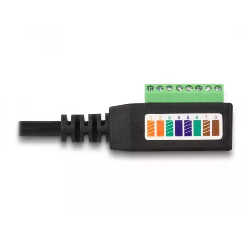 Cabo DeLOCK RJ45 Cat.5e fêmea para adaptador de barra de terminais 21,5 cm