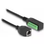 Cabo DeLOCK RJ45 Cat.5e fêmea para adaptador de barra de terminais 21,5 cm