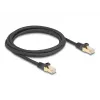 Cabo de rede DeLOCK RJ45 80318 macho para macho Cat.6A 2 m preto