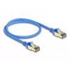 Cabo de rede DeLOCK RJ45 Cat.8.1 F/FTP fino 0,5 m azul