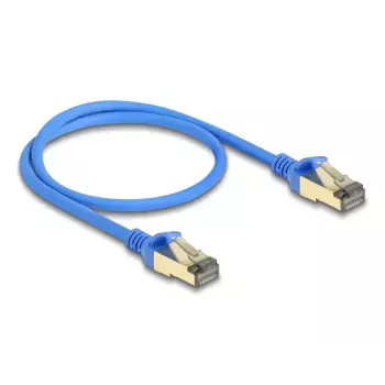 Cabo de rede DeLOCK RJ45 Cat.8.1 F/FTP fino 0,5 m azul