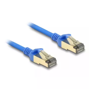 Cabo de rede DeLOCK RJ45 Cat.8.1 F/FTP fino 0,5 m azul