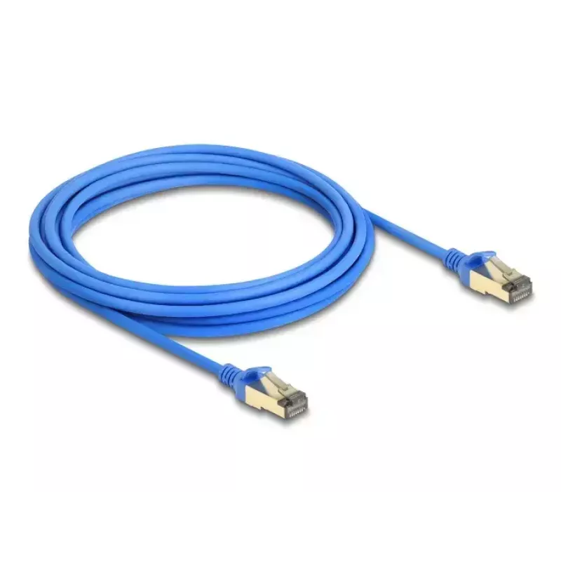 Cabo de rede DeLOCK RJ45 Cat.8.1 F/FTP fino 5 m azul