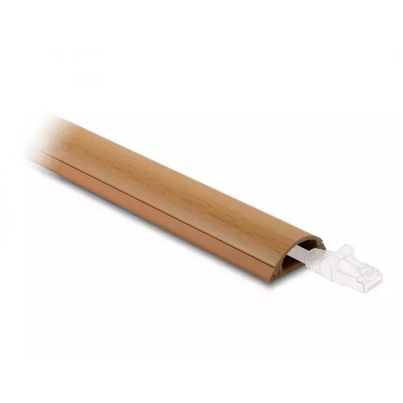 Calha para cabos DeLOCK 20730 30 x 11 mm autoadesiva efeito madeira