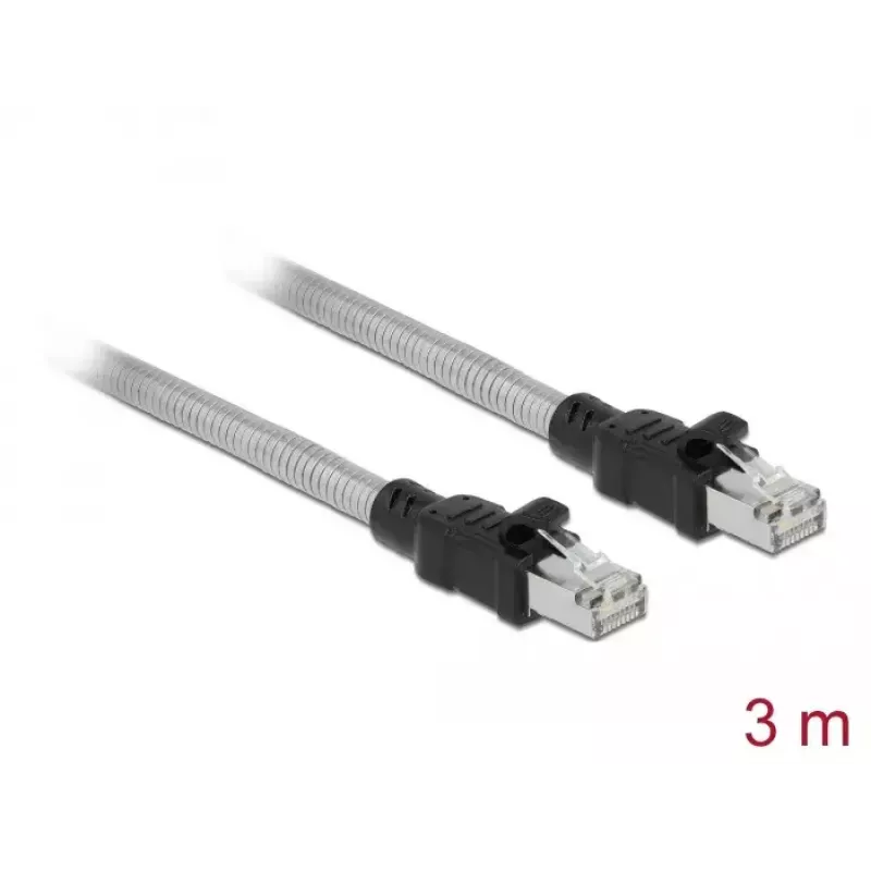 Cabo DeLOCK RJ45 Cat.6A U/FTP com revestimento metálico 3 m