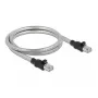 Cabo DeLOCK RJ45 Cat.6A U/FTP com revestimento metálico 3 m