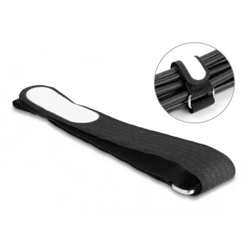 Abraçadeiras de velcro DeLOCK 457 x 25 mm pretas 5 unid.