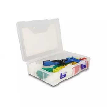 Abraçadeiras de cabos com velcro DeLOCK 18641 350 unid. cores sortidas