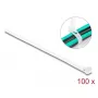 DeLOCK Abraçadeiras reutilizáveis, 150 x 7.2 mm, branco, 100 un.