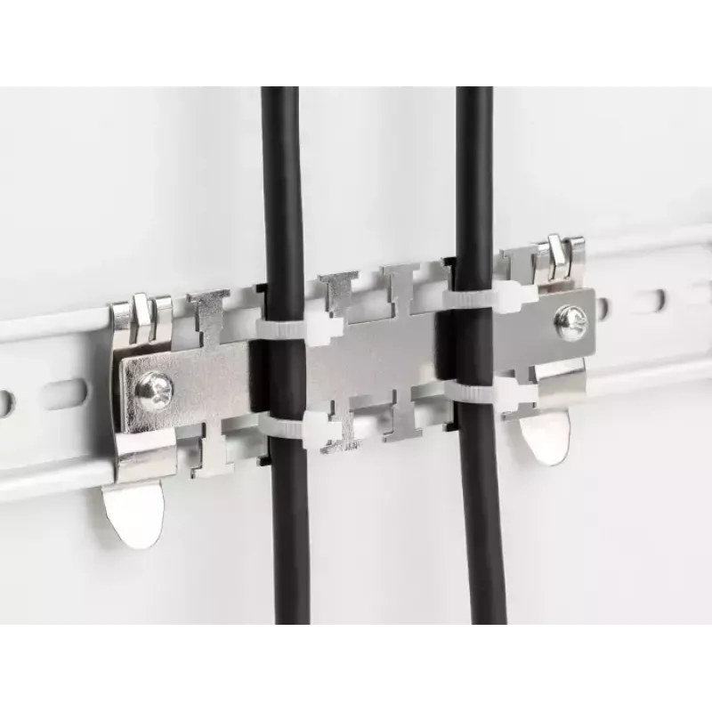 Fixador de cabos DeLOCK para calha DIN 3,5 cm de diâmetro metálico metal
