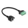 Cabo RJ45 DeLOCK conector fêmea Cat.6 para adaptador de barra de terminais 30 cm