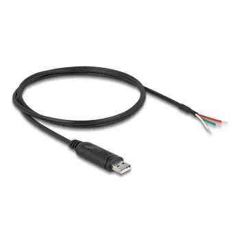 Cabo adaptador USB 2.0 DeLOCK Type-A para série RS-485 1 m preto