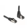 Cabo de rede DeLOCK RJ45 Cat.8.1 90° para cima dobrado / reto 2 m preto