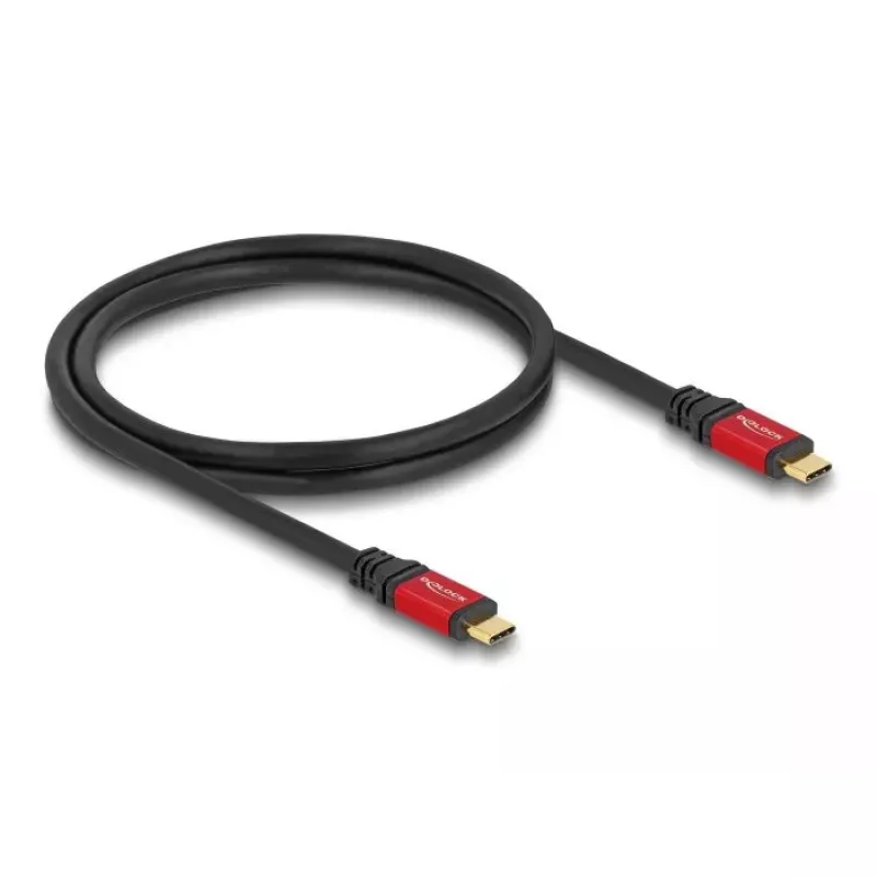 Cabo USB DeLOCK 80090 Type-C ficha macho para ficha macho 5 Gbps 1 m PD 3.0 100 W E-Marker