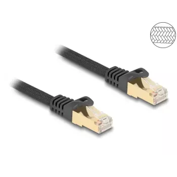 Cabo de rede DeLOCK RJ45 Cat.6A S/FTP 1m preto