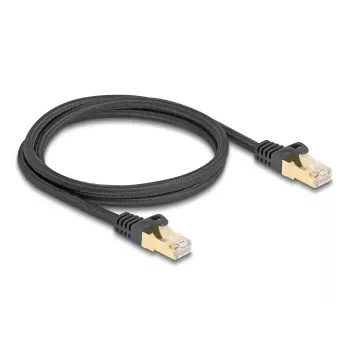 Cabo de rede DeLOCK RJ45 Cat.6A S/FTP 1m preto